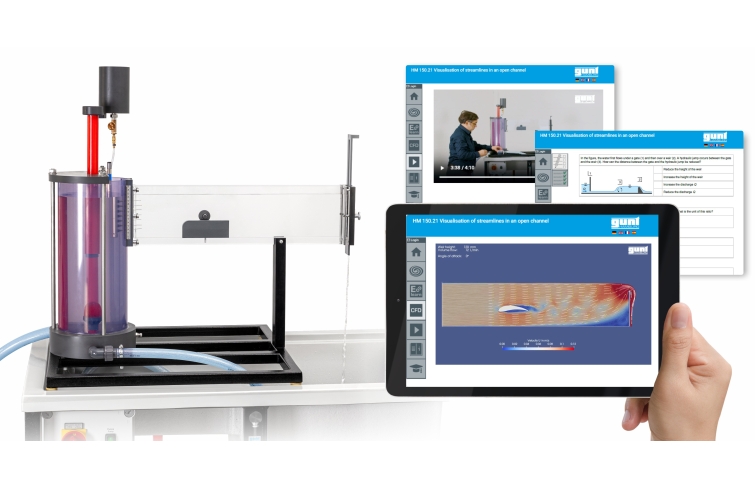 Visualisation of streamlines in an open channel